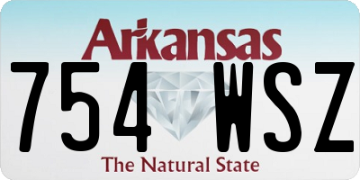 AR license plate 754WSZ