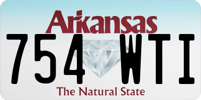 AR license plate 754WTI