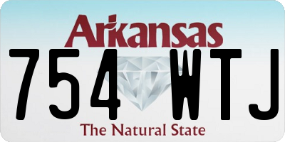 AR license plate 754WTJ