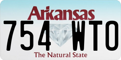 AR license plate 754WTO