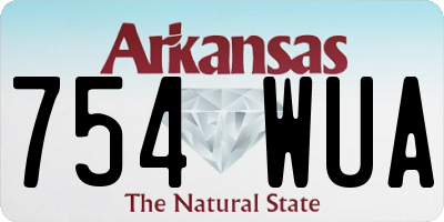 AR license plate 754WUA