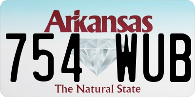 AR license plate 754WUB