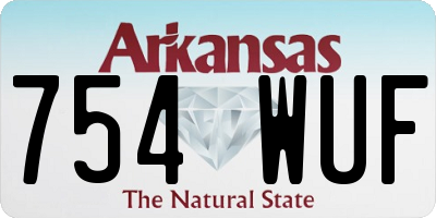 AR license plate 754WUF