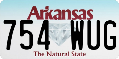 AR license plate 754WUG