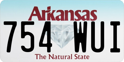 AR license plate 754WUI