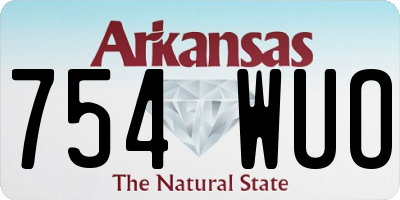 AR license plate 754WUO