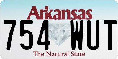 AR license plate 754WUT