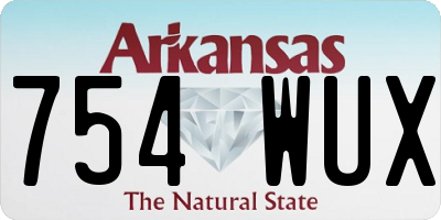 AR license plate 754WUX