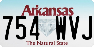AR license plate 754WVJ