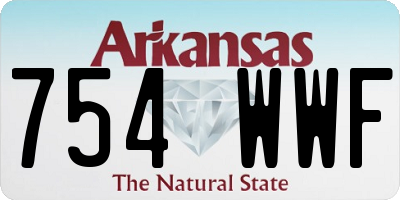 AR license plate 754WWF