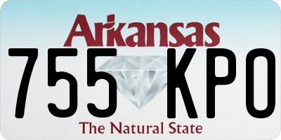 AR license plate 755KPO