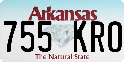 AR license plate 755KRO