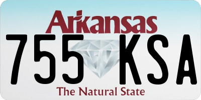 AR license plate 755KSA