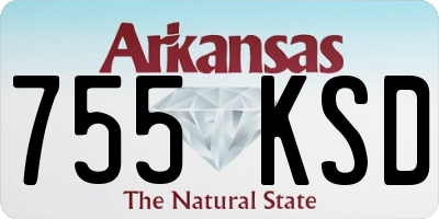 AR license plate 755KSD