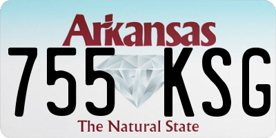 AR license plate 755KSG