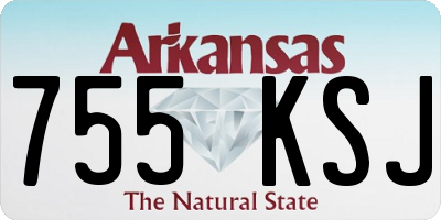 AR license plate 755KSJ
