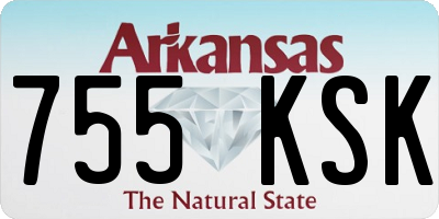 AR license plate 755KSK