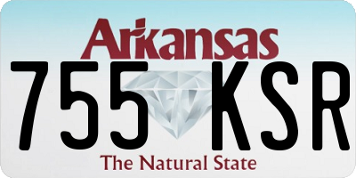 AR license plate 755KSR