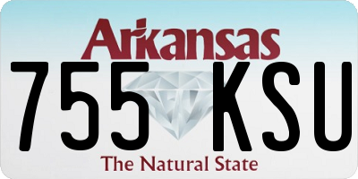AR license plate 755KSU