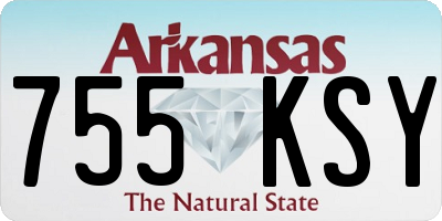 AR license plate 755KSY