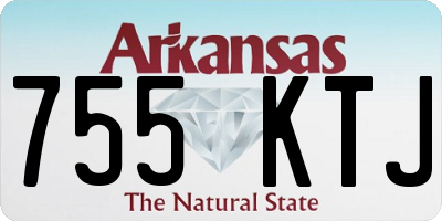 AR license plate 755KTJ