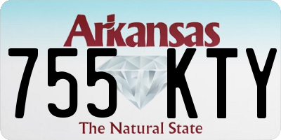AR license plate 755KTY