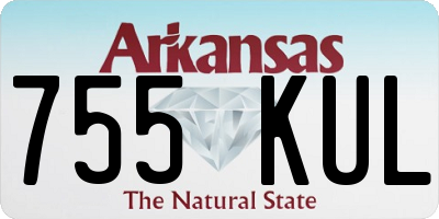 AR license plate 755KUL
