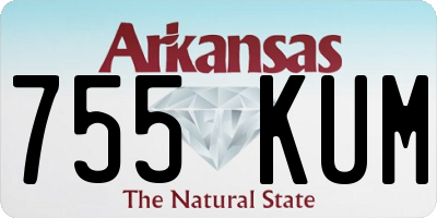 AR license plate 755KUM