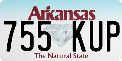 AR license plate 755KUP