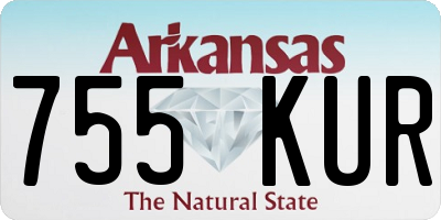 AR license plate 755KUR