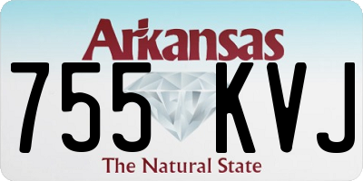 AR license plate 755KVJ