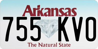 AR license plate 755KVO