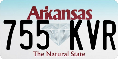 AR license plate 755KVR