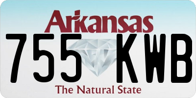 AR license plate 755KWB