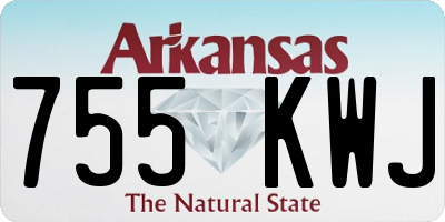 AR license plate 755KWJ