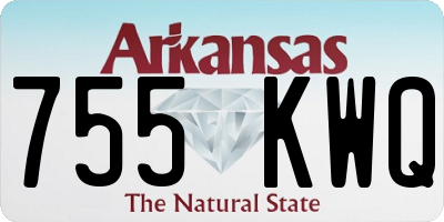 AR license plate 755KWQ