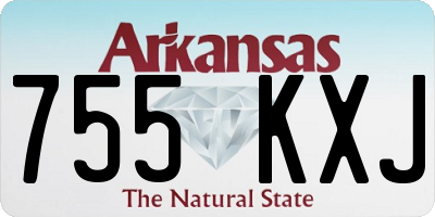 AR license plate 755KXJ