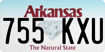 AR license plate 755KXU