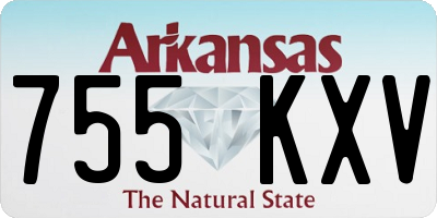 AR license plate 755KXV