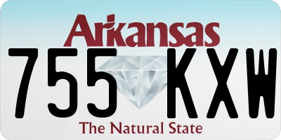 AR license plate 755KXW