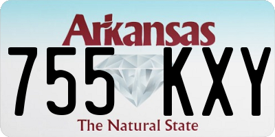 AR license plate 755KXY