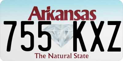 AR license plate 755KXZ