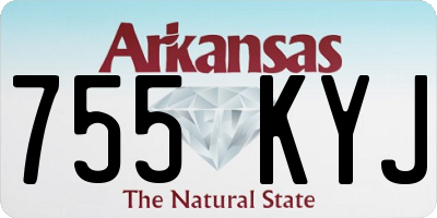 AR license plate 755KYJ