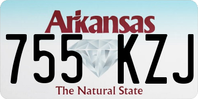 AR license plate 755KZJ