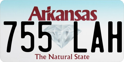 AR license plate 755LAH