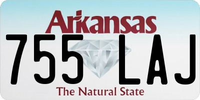 AR license plate 755LAJ