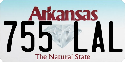 AR license plate 755LAL