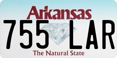 AR license plate 755LAR