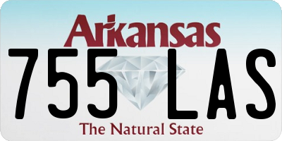 AR license plate 755LAS
