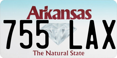 AR license plate 755LAX